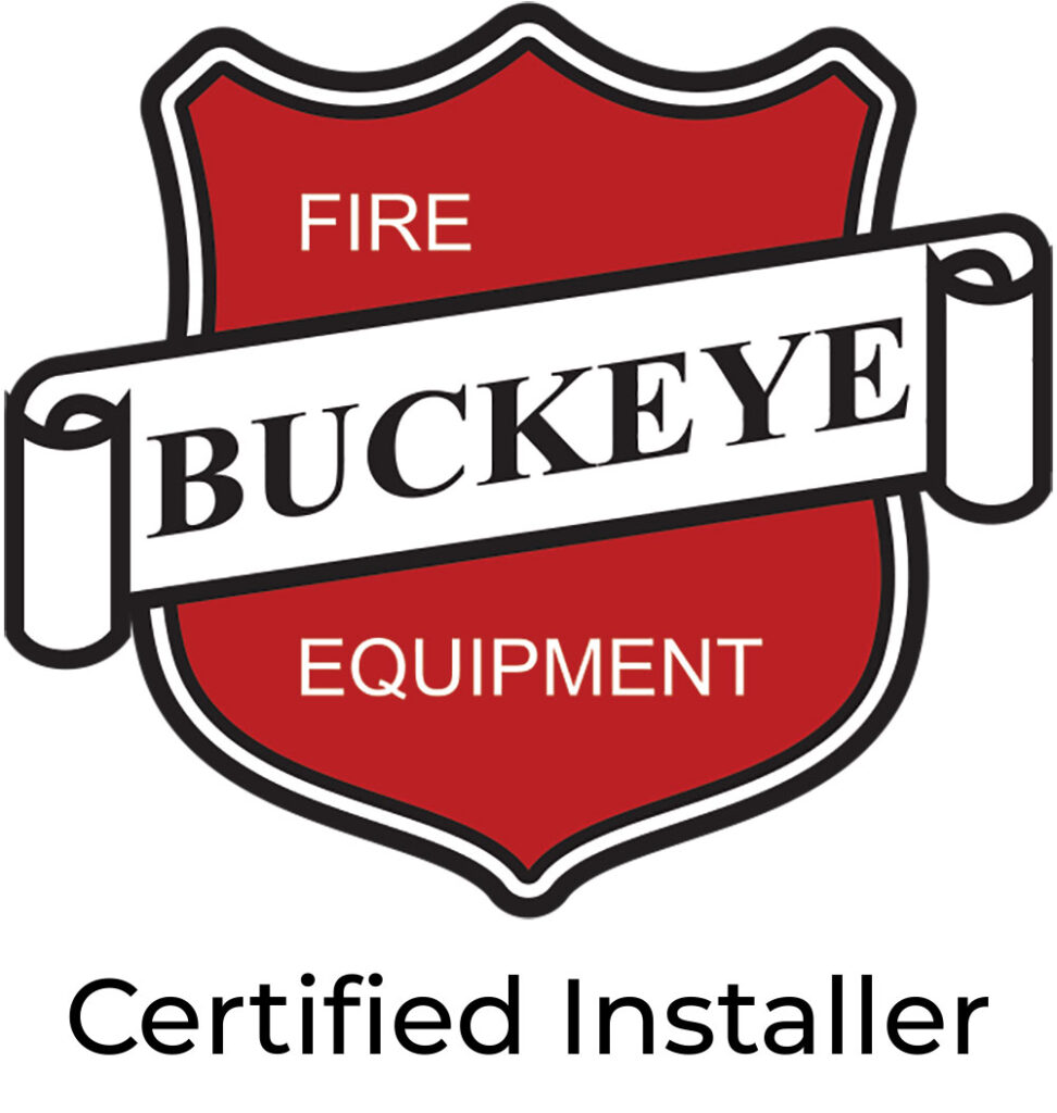Buckeye Fire Equipment logo, authorized fire extinguisher and suppression system distributor